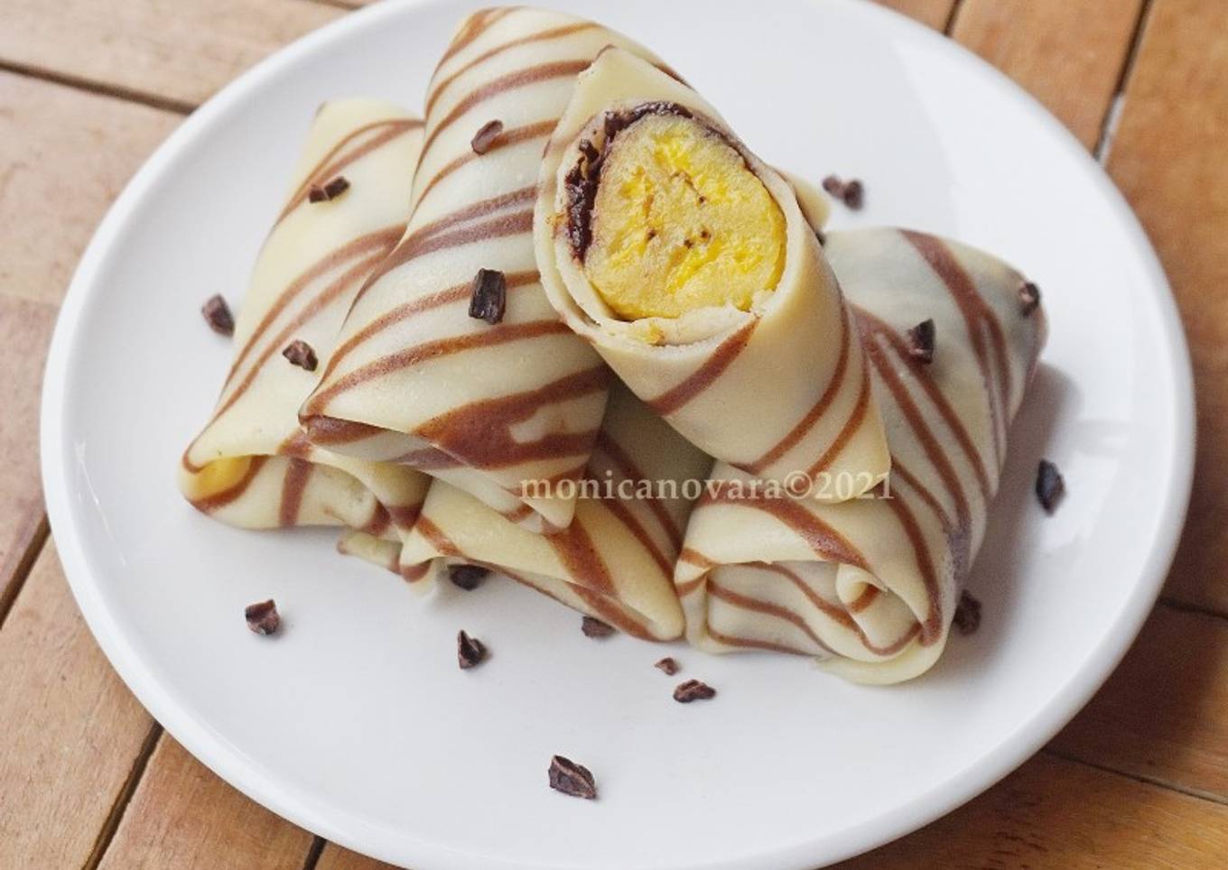 Dadar Gulung Pisang Cokelat