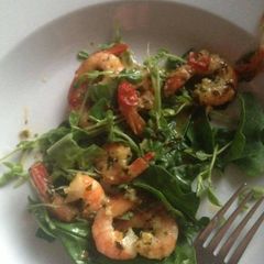 A picture of Ali's Thai-style Prawns with Rocket, Basil & Sprout Salad.