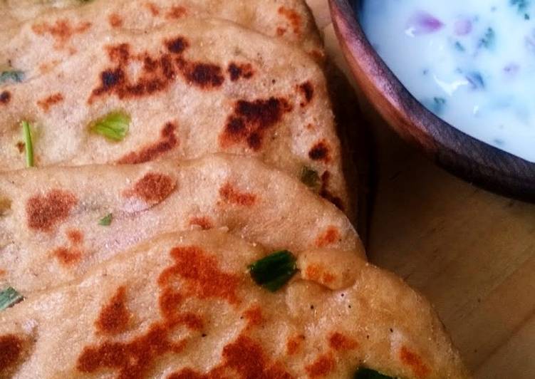 Easiest Way to Cook Perfect Green Onion Flat Bread | So Tasty Food Recipe From My Kitchen