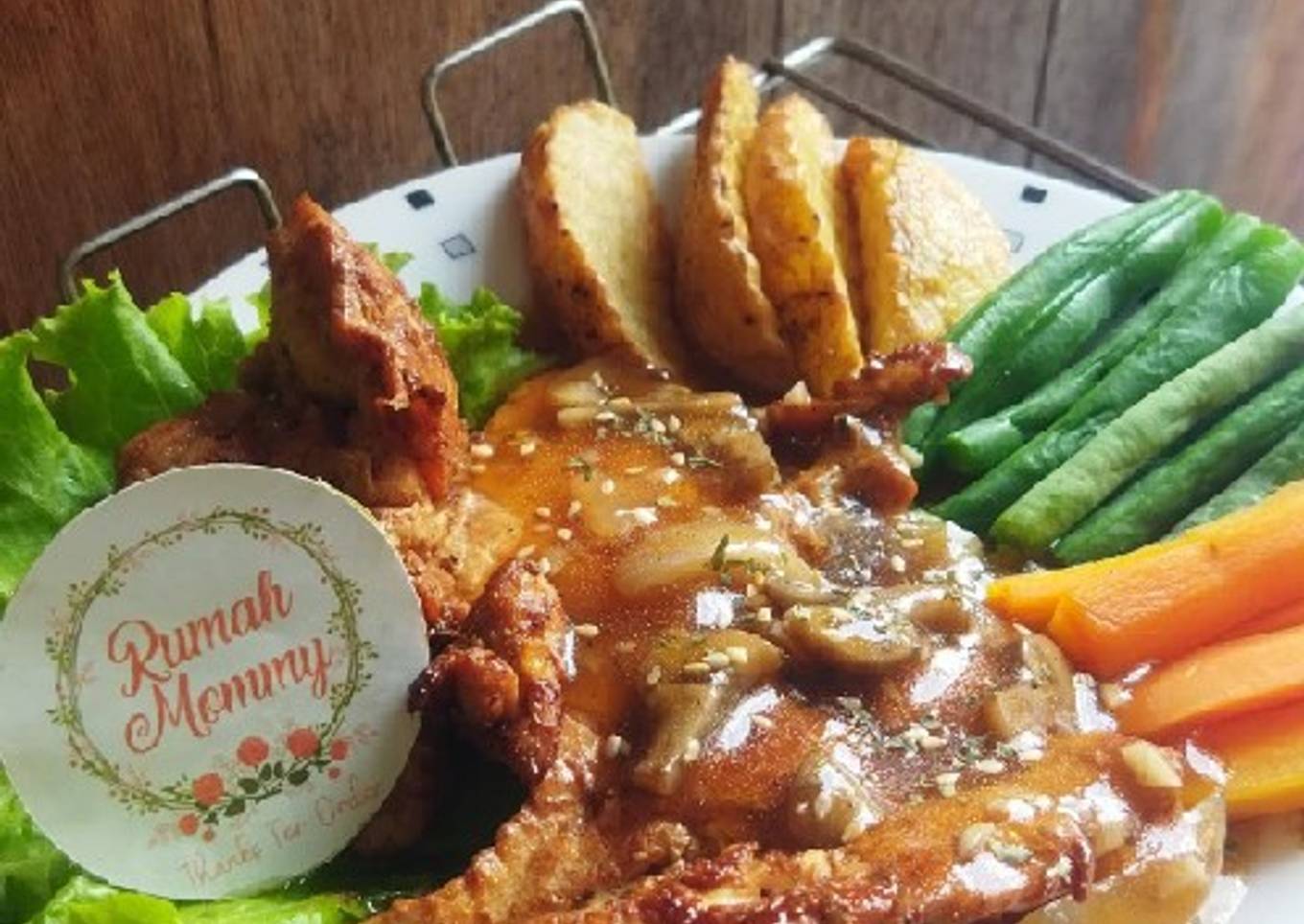 Chicken steak saus jamur