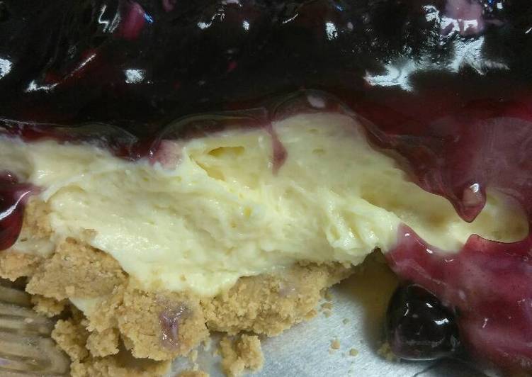 Recipe: Perfect Easy lemon blueberry cheesecake