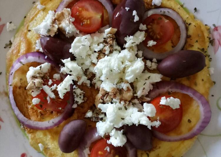 Greek salad omelette