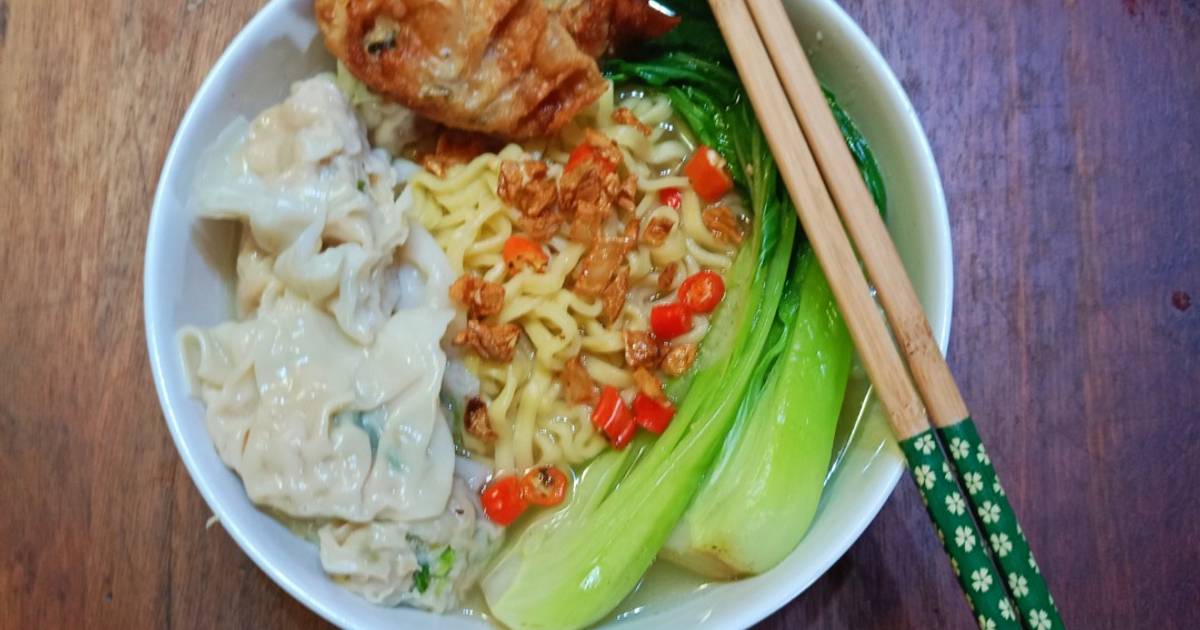 Resep Wonton Noodle Soup Rasanya Maknyus