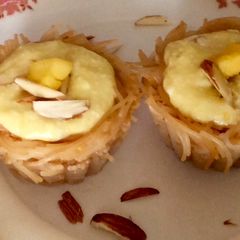 A picture of Rabdi Filled Saviya Katori...#dussehra.