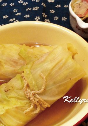 培根雞肉高麗菜捲 的食譜成品照片