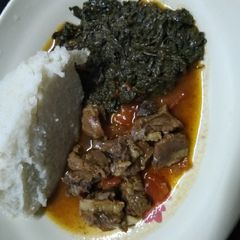 Beef stew and traditional vegetables A picture of Beef stew and traditional vegetables.