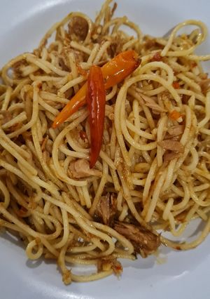 Foto resep Spagetti tuna pedas