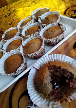 Muffin lekvárral recept fotója