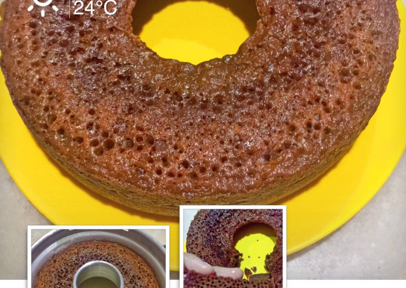 Kek sarang semut no mix no oven