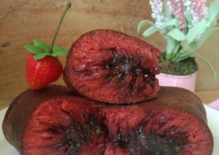 Resep masakan Terang Bulan Red Velvet (teflon) | Resep Bumbu Terang Bulan Red Velvet (teflon) Yang Enak Dan Mudah