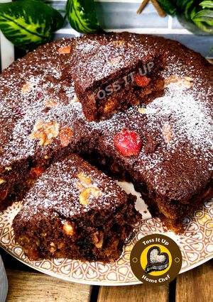 A picture of Non Alcoholic Fruit Plum Cake With Perfect Measurements In Easy Way.