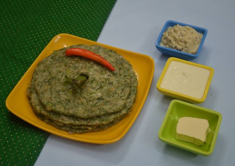 Recipe of Ultimate Sabbasige Soppina Akki Rotti l Rice Roti with Dill Leaves