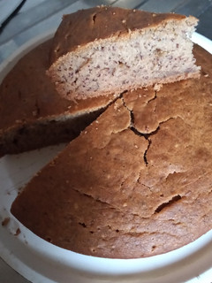 Una foto de Torta de banana vegana