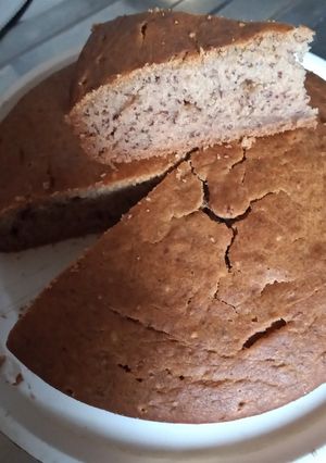 Una foto de Torta de banana vegana