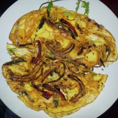 A picture of Spicy Omlette with Rappini.