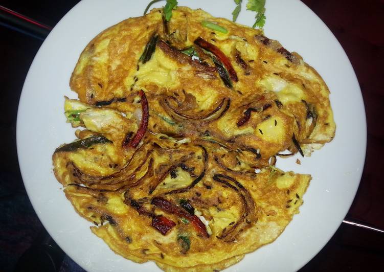 Simple Way to Make Quick Spicy Omlette with Rappini