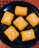 Orange barfi