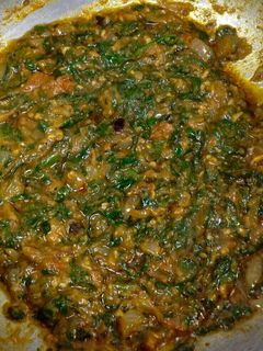 A picture of Palak chana daal.
