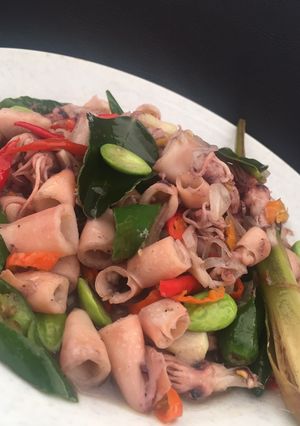 Foto resep Cumi asin pete