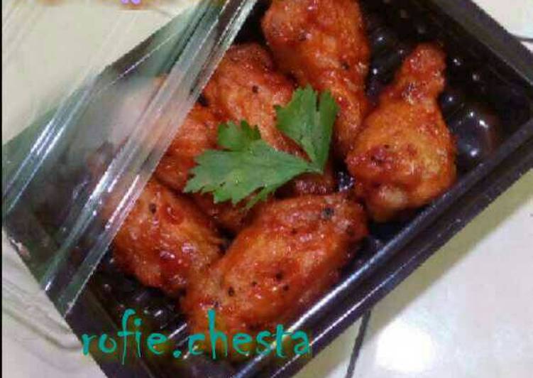 Bumbu memasak Sayap ayam saos pedas lada hitam Anti Gagal