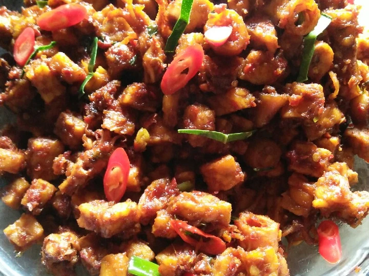 Cara Simple Menyiapkan Resep  Oseng cumi asin + tempe 🌸 yang Enak Banget, Sempurna