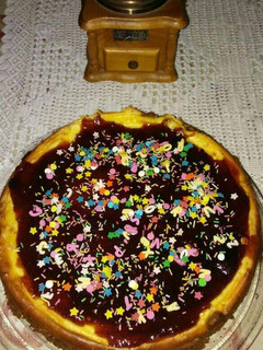 Foto principal de Tarta de queso con mermelada de fresa