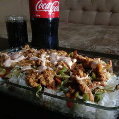 A picture of Chicken BBQ Rice 🍚🍢🍛.