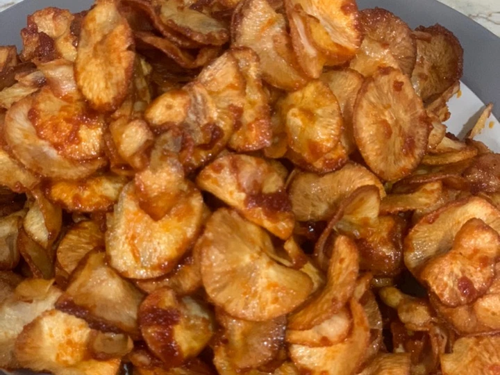 Cara Mudah Membikin Resep Kripik singkong balado. yang Sempurna Anti Ribet, Mantap