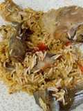 Arroz integral con pollo y conejo