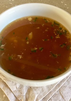 A picture of Nutritious Chicken & Sweetcorn Broth.