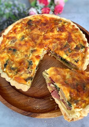 Foto resep Spinach Quiche with smoke beef