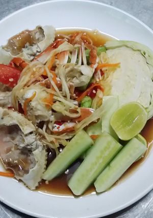 รูปของ ส้มตำปูม้าต้มปลาร้า