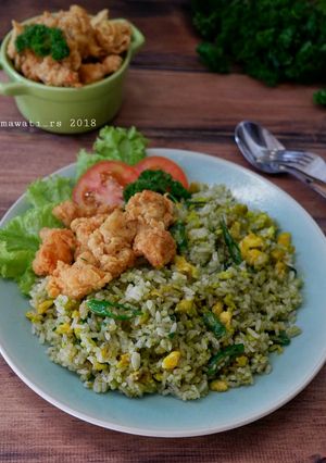 Foto resep Nasi Goreng Cabai Hijau dengan Ayam Popcorn