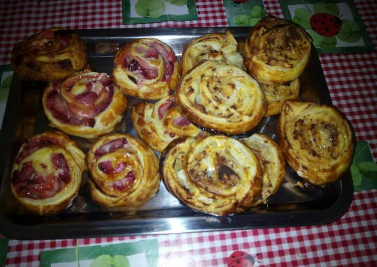 Rollitos de fresa y manzana