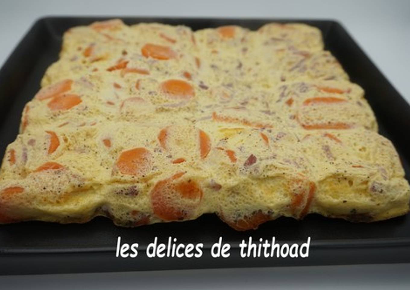 Flan de carottes bacon et pommes de terre