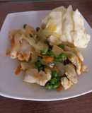 Pollo arvejado