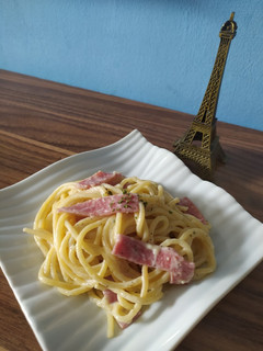 Foto resep Spaghetti Carbonara (eggless)