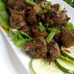 A picture of Pan Grilled Buttered Liver.