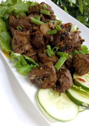 A picture of Pan Grilled Buttered Liver.