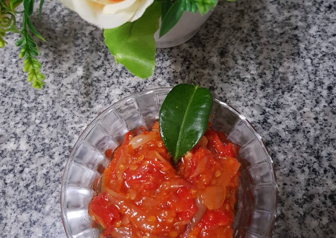 Sambal merah/ lado merah ala RMP enak gurih dan simple banget