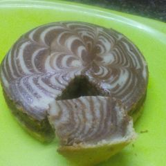A picture of Zebra cake in tandoor.