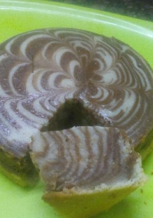 A picture of Zebra cake in tandoor.