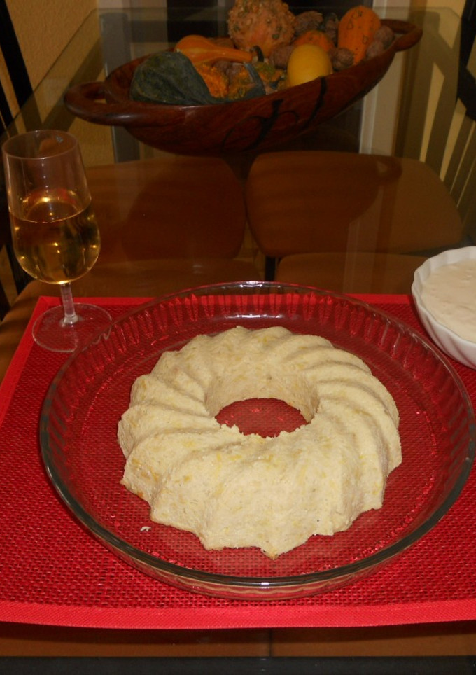Una foto de Pudín de puerros