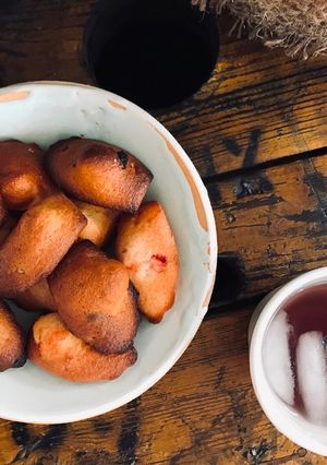 Une photo de Madeleine pépite de chocolat et praline