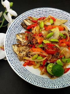 Foto resep Ikan peda pete