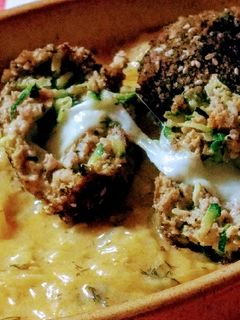 Cukkinis fasírt, mozzarellával recept fotója
