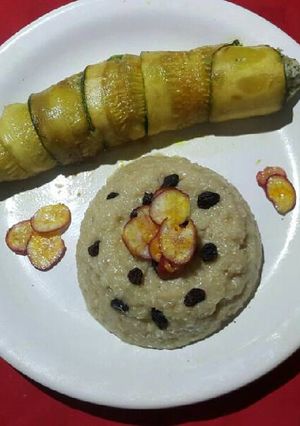 Una foto de Arrolladitos de zucchini rellenos con tofu