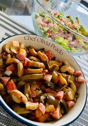 Una foto de Ensalada de champiñón