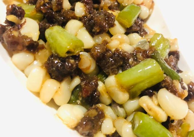 Step-by-Step Guide to Prepare Any-night-of-the-week Beef Shawarma &amp; Corn Stir-fry in Sweet Chili Sauce - Side Dish -