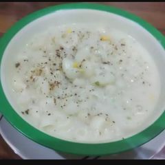 A picture of White sauce pasta delight 😊.